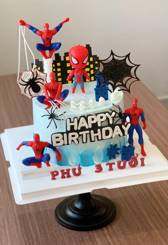 Hình ảnh Bánh Kem Spiderman Chibi: Món quà siêu đáng yêu cho con trai bạn
